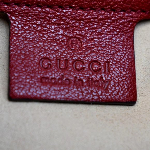 GUCCI  Horsebit 1955 Leather Messenger Bag Red - Picture 10 of 13